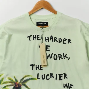 Outlet Luckier We Become Oversized Graphic Tee - Olive Green Graphic Tees | Oversized Tees