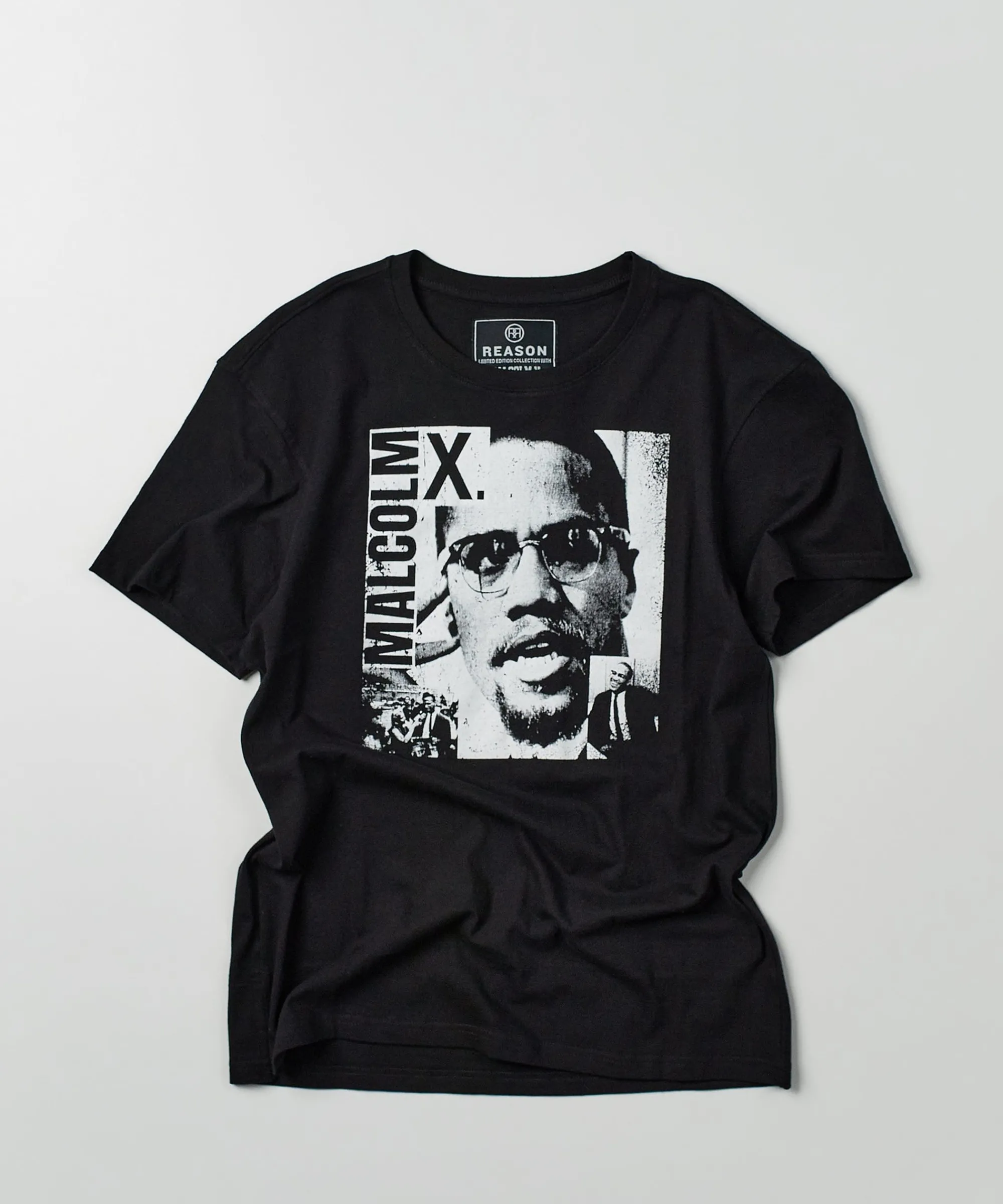 malcolm_x_monochrome_short_sleeve_tee__black_0.webp Best Sale Malcolm X Monochrome Short Sleeve Tee - Black Graphic Tees