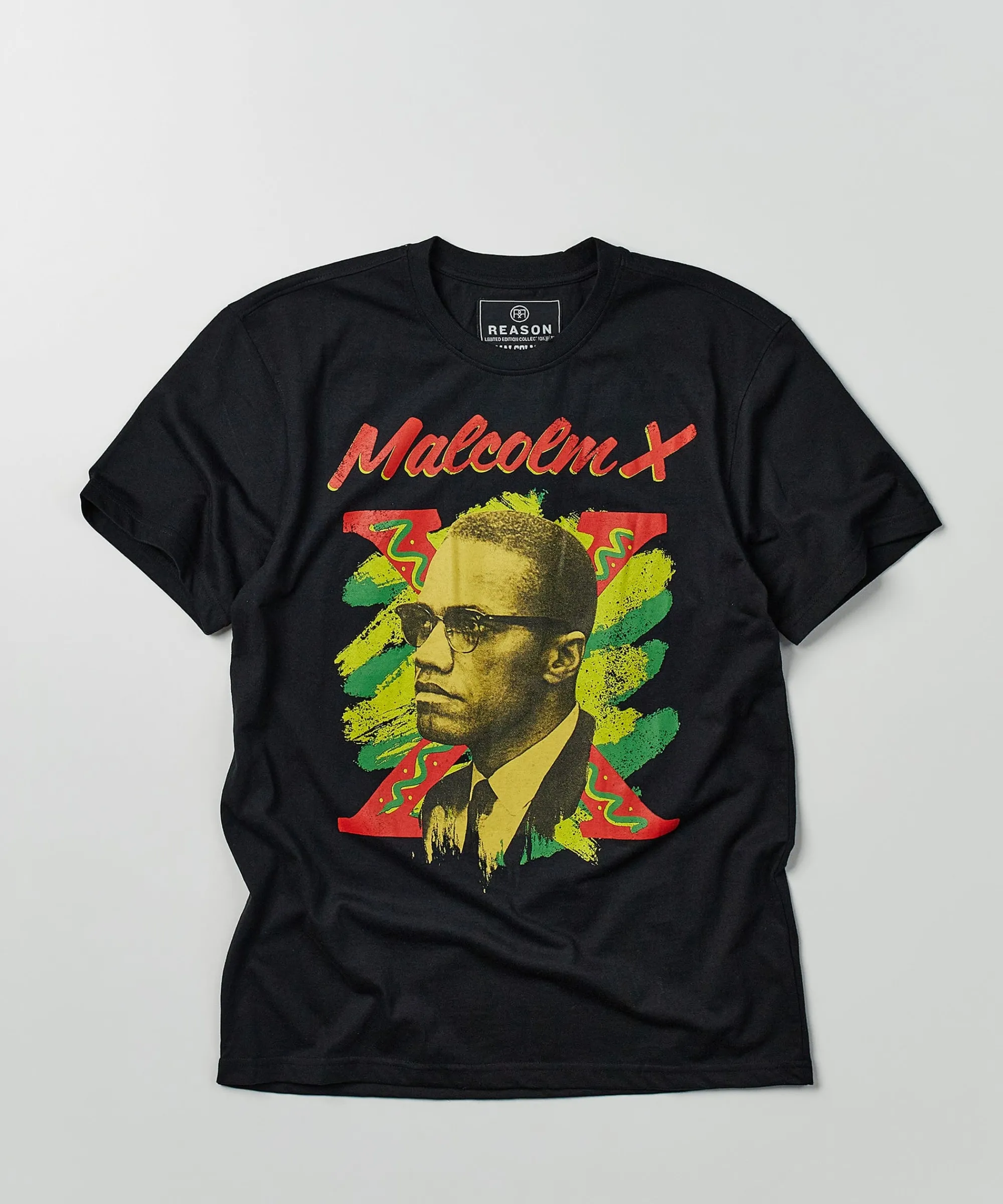 Cheap Malcolm X Vintage Short Sleeve Tee - Black Graphic Tees