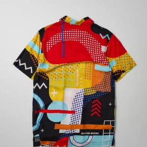 Flash Sale Messenger Allover Print Short Sleeve Shirt Button Downs