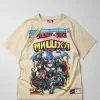 Cheap Mishka Comics Short Sleeve Tee - Beige Graphic Tees
