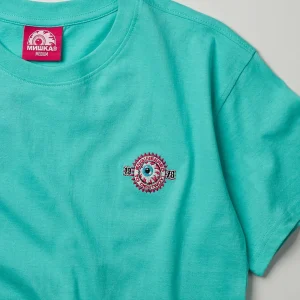 Sale Mishka Death Adders Embroidered Short Sleeve Tee - Light Blue Graphic Tees