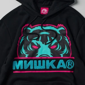 Best Mishka Death Adders Graphic Print Embroidered Hoodie - Black Hoodies | Hoodies