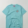 Discount Mishka Eyeball Embroidered Short Sleeve Tee - Light Blue Graphic Tees