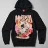 Cheap Mishka Graphic Print Embroidered Hoodie - Black Hoodies | Hoodies