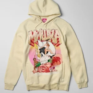 Sale Mishka Graphic Print Embroidered Hoodie - Khaki Hoodies | Hoodies