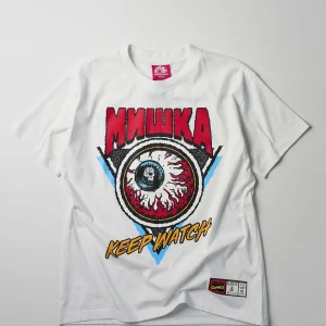 Online Mishka Keep Watch Embroidered Short Sleeve Tee - White Graphic Tees