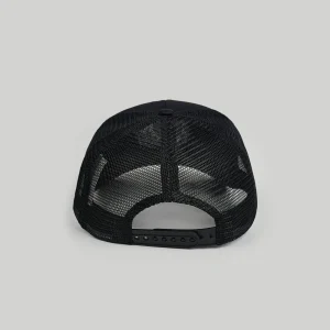 Shop Mishka Keep Watch Embroidered Trucker Hat - Black Hats
