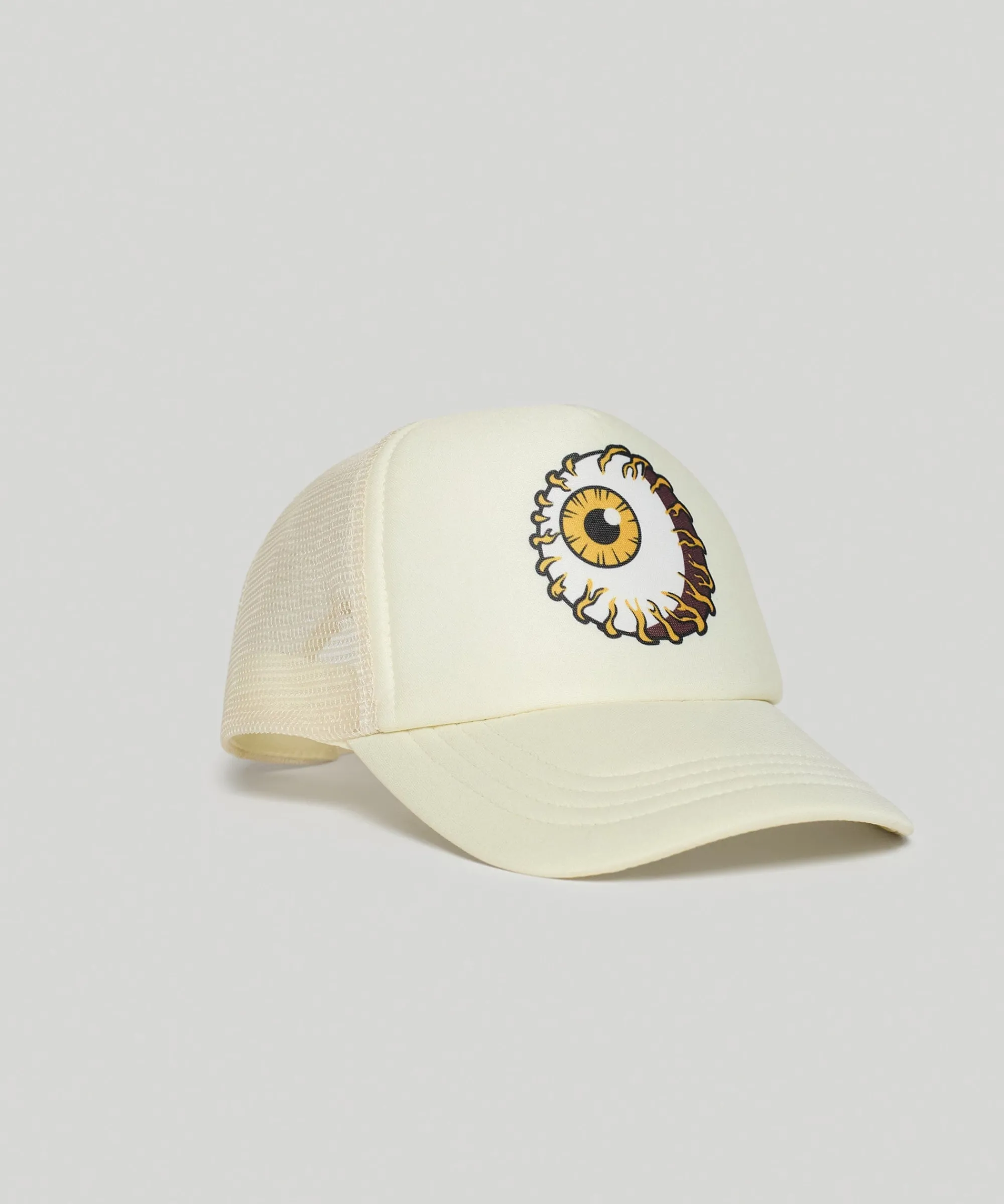 mishka_keep_watch_embroidered_trucker_hat__khaki_1.webp Discount Mishka Keep Watch Embroidered Trucker Hat - Khaki Hats