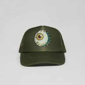 Fashion Mishka Keep Watch Embroidered Trucker Hat - Olive Green Hats