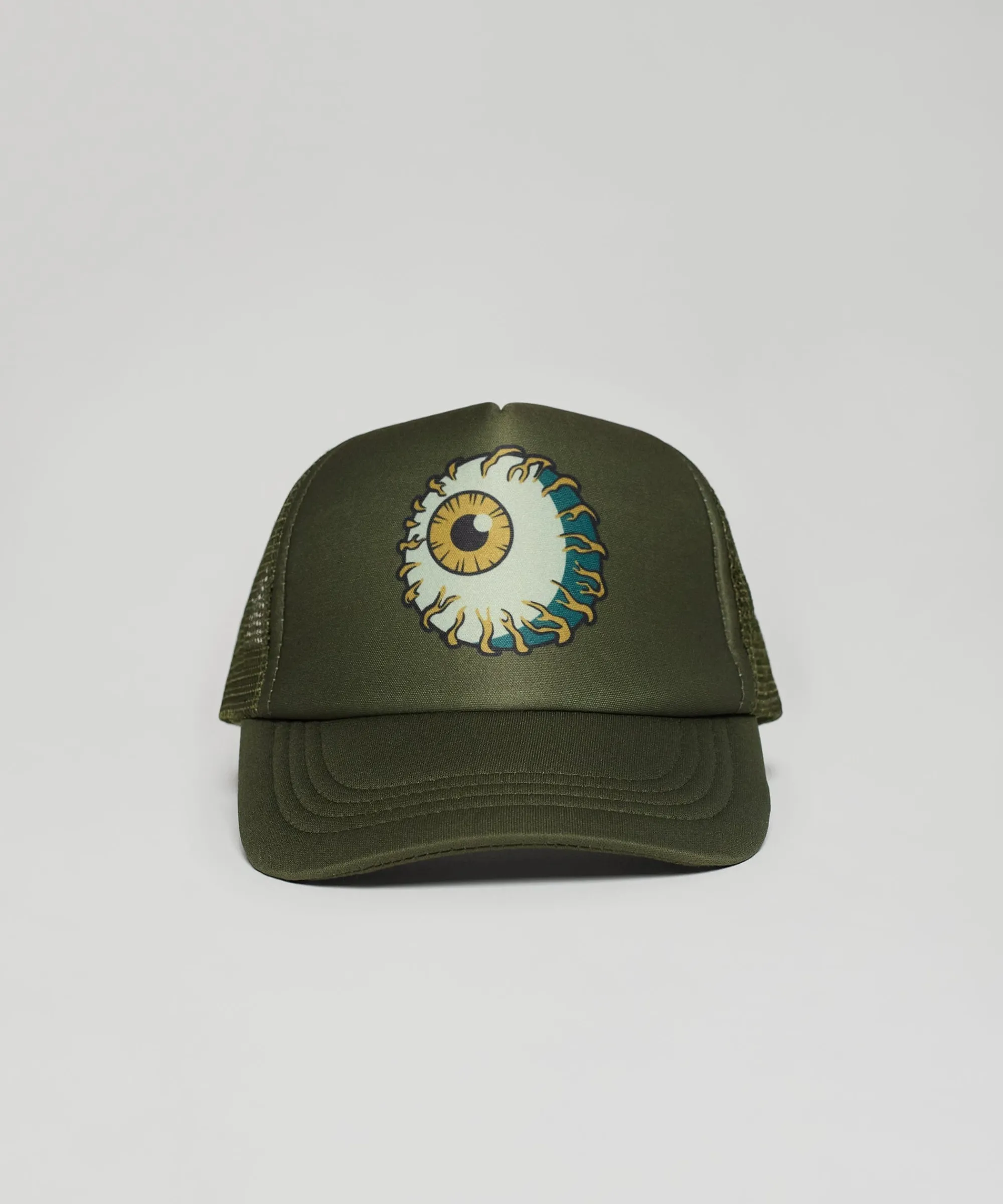 mishka_keep_watch_embroidered_trucker_hat__olive_green_0.webp Fashion Mishka Keep Watch Embroidered Trucker Hat - Olive Green Hats