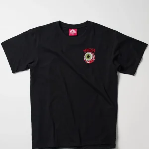 Clearance Mishka Logo Keep Watch Short Sleeve Tee - Black Graphic Tees