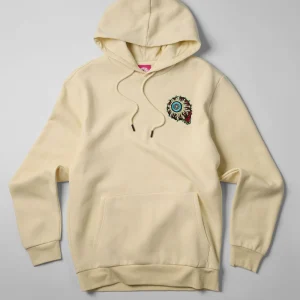 Hot Mishka Rock Embroidered Hoodie - Khaki Hoodies | Hoodies
