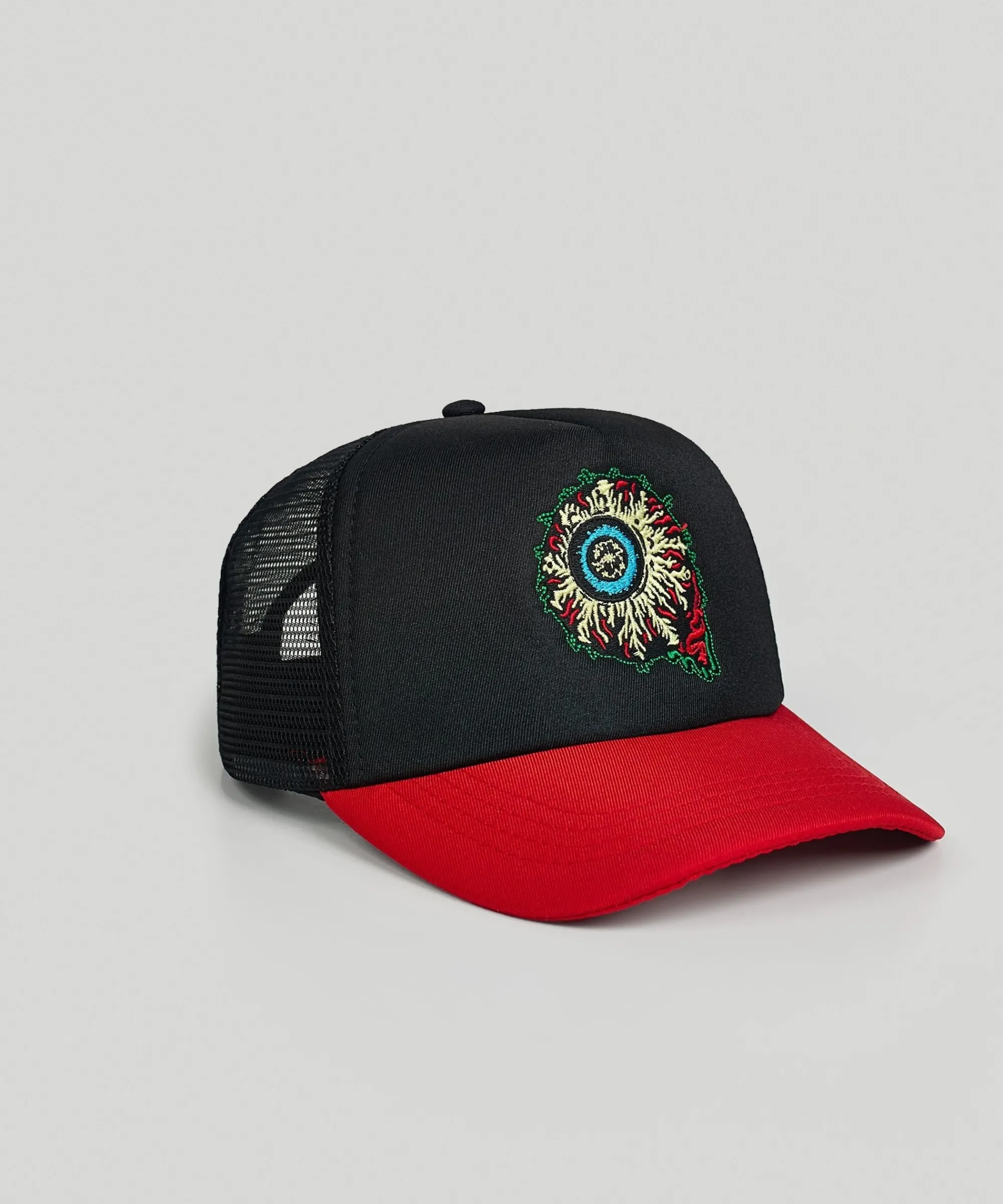 mishka_rock_eyeball_embroidered_trucker_hat_1.webp Cheap Mishka Rock Eyeball Embroidered Trucker Hat Hats