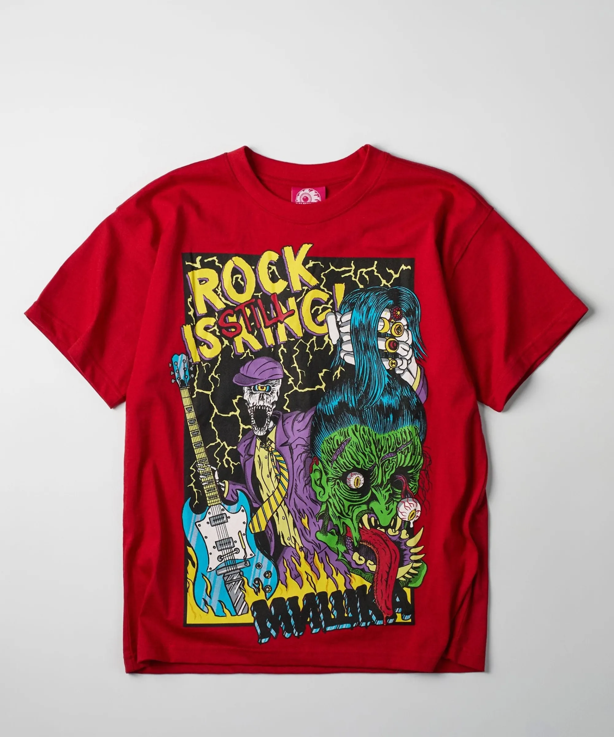 mishka_still_king_short_sleeve_tee__red_0.webp Flash Sale Mishka Still King Short Sleeve Tee - Red Graphic Tees