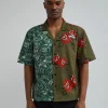 Discount Money And Roses Split Woven Shirt Button Downs