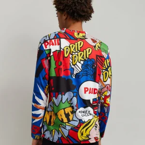 Cheap Money Drip Comic Print Long Sleeve Tee Long Sleeve Tees | Graphic Tees