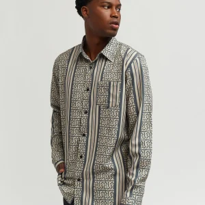 Outlet Monogram Long Sleeve Woven Shirt Button Downs