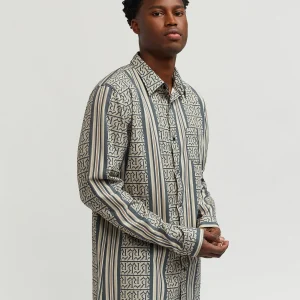 Outlet Monogram Long Sleeve Woven Shirt Button Downs