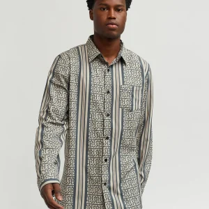 Outlet Monogram Long Sleeve Woven Shirt Button Downs