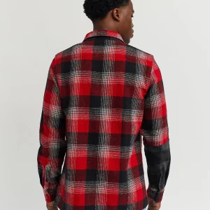 Fashion Multi Panel Checkered Overshirt - Red Flannels | Button Downs