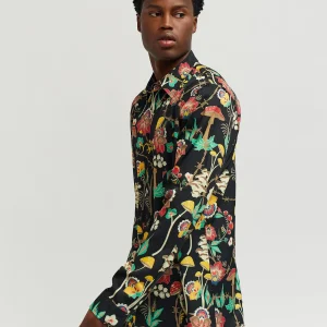Outlet Mushroom Woven Long Sleeve Shirt - Multi Button Downs