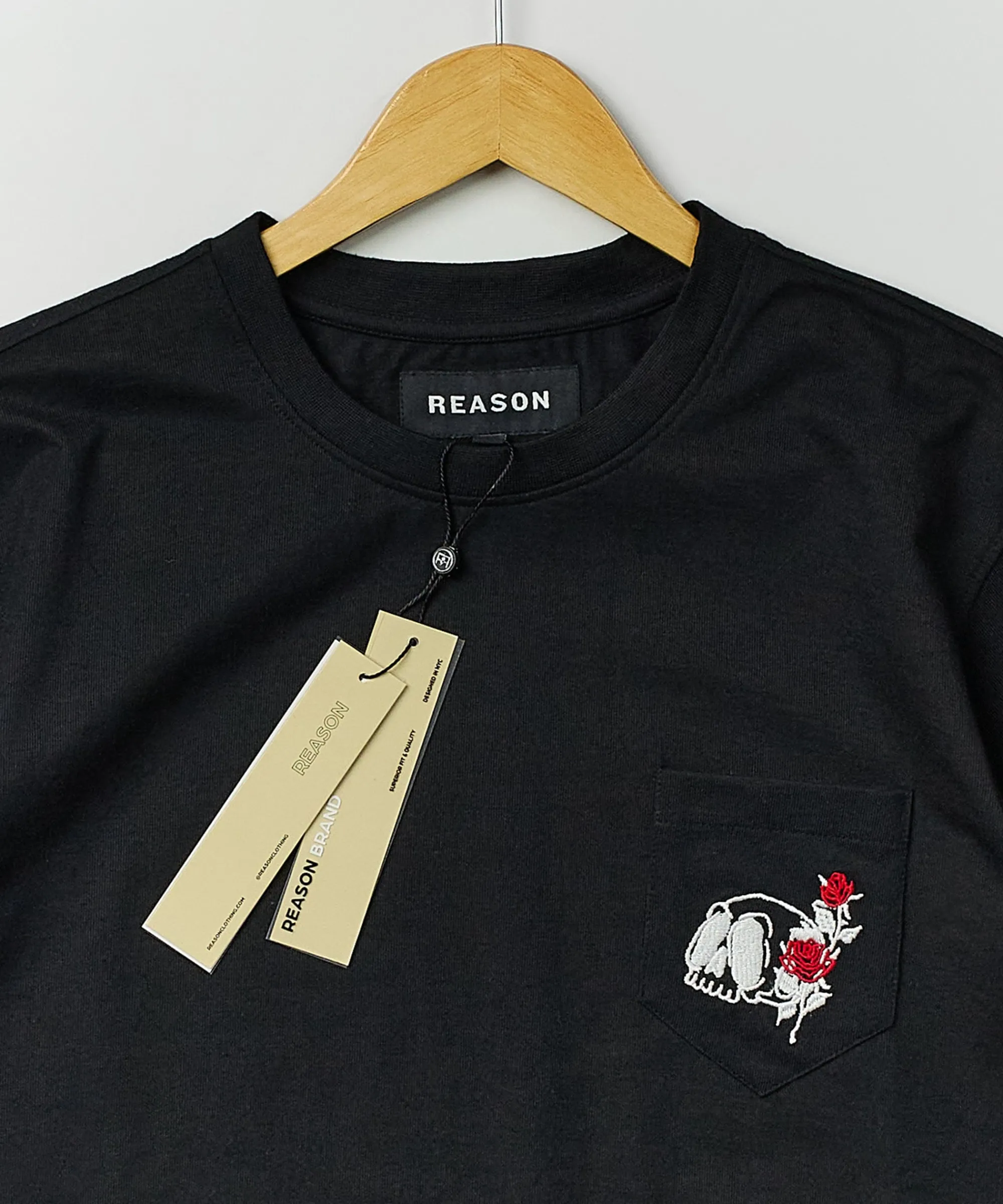 nice_trip_short_sleeve_graphic_print_embroidered_pocket_tee__black_2.webp Cheap Nice Trip Short Sleeve Graphic Print Embroidered Pocket Tee - Black Graphic Tees