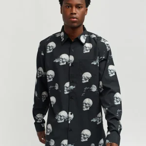 Flash Sale Nightvision Allover Print Viscose Woven Long Sleeve Shirt Button Downs