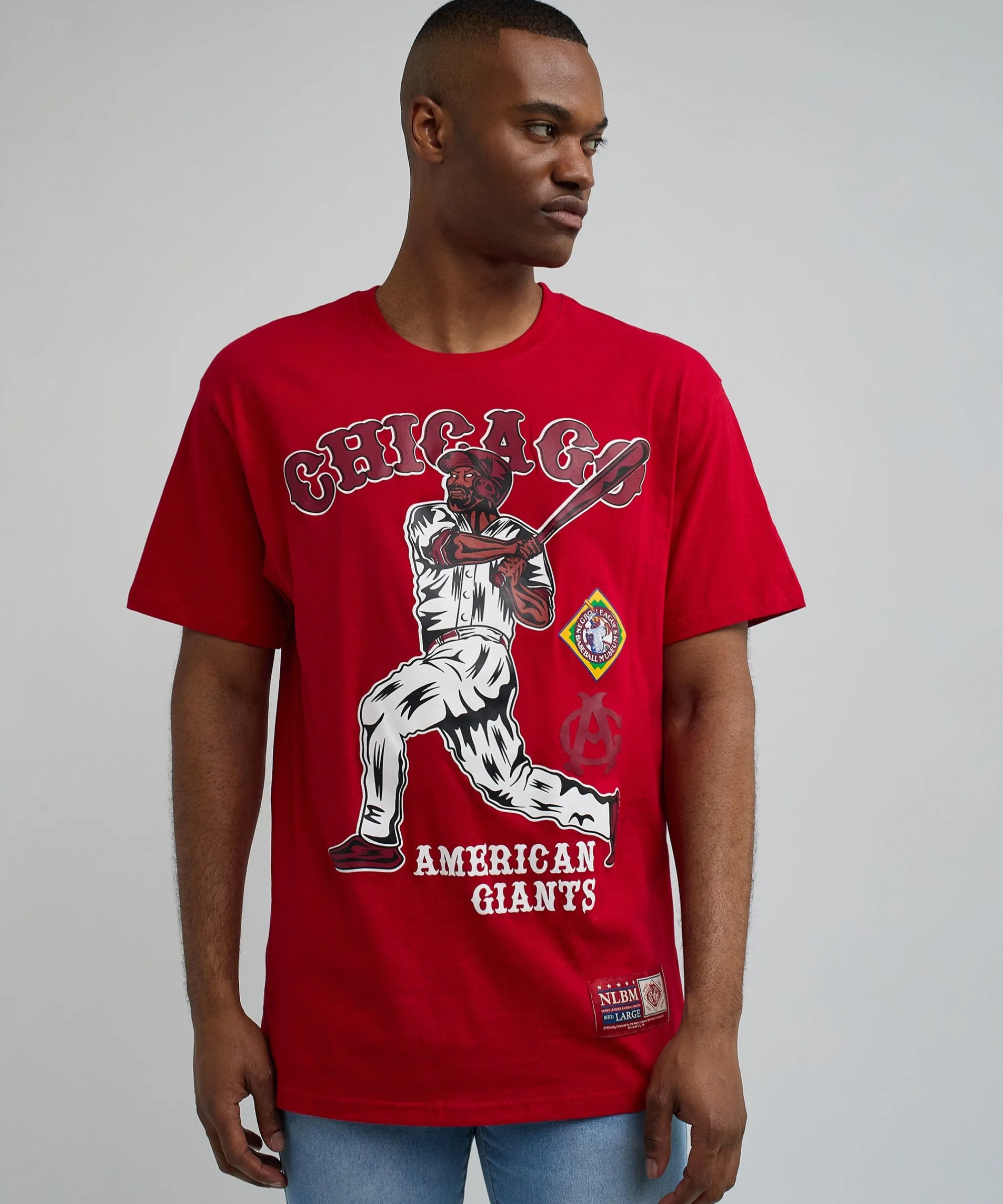 nlbm_chicago_short_sleeve_tee__red_0.webp Outlet NLBM Chicago Short Sleeve Tee - Red Graphic Tees