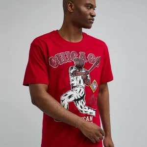 Outlet NLBM Chicago Short Sleeve Tee - Red Graphic Tees