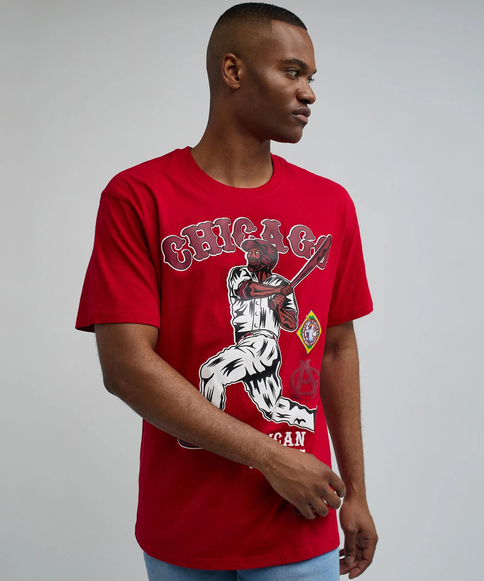 nlbm_chicago_short_sleeve_tee__red_3.webp Outlet NLBM Chicago Short Sleeve Tee - Red Graphic Tees