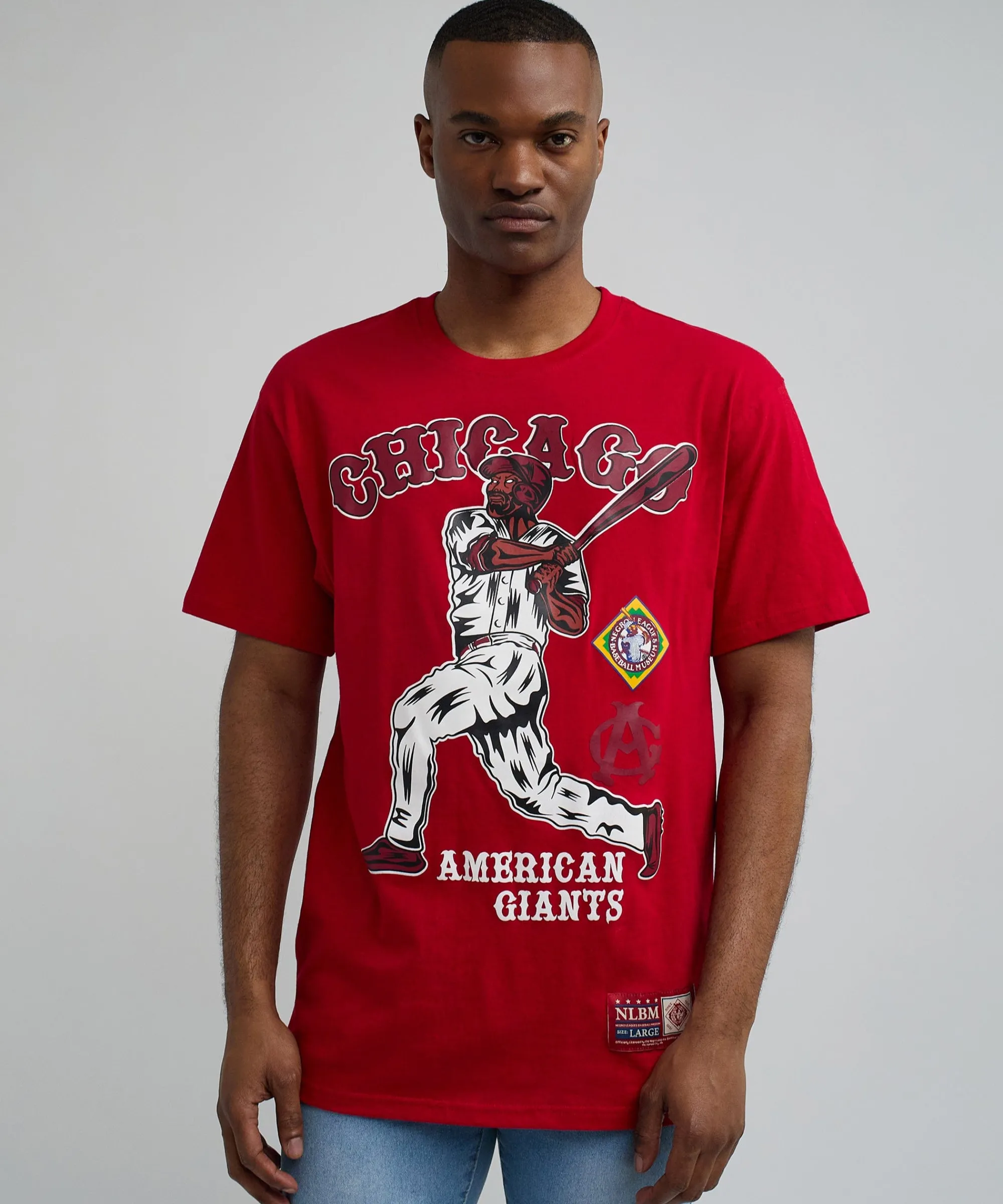 nlbm_chicago_short_sleeve_tee__red_4.webp Outlet NLBM Chicago Short Sleeve Tee - Red Graphic Tees
