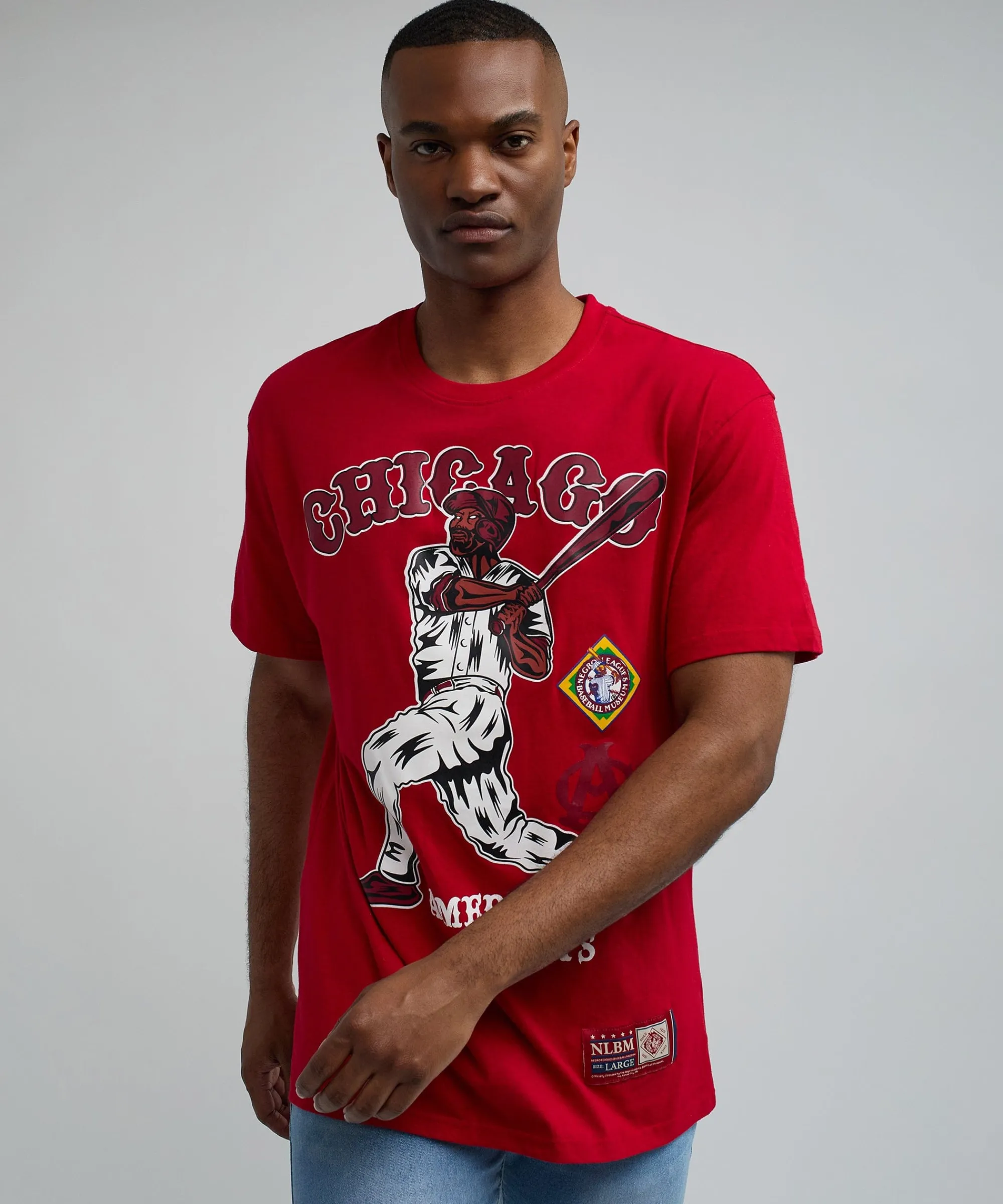 nlbm_chicago_short_sleeve_tee__red_6.webp Outlet NLBM Chicago Short Sleeve Tee - Red Graphic Tees