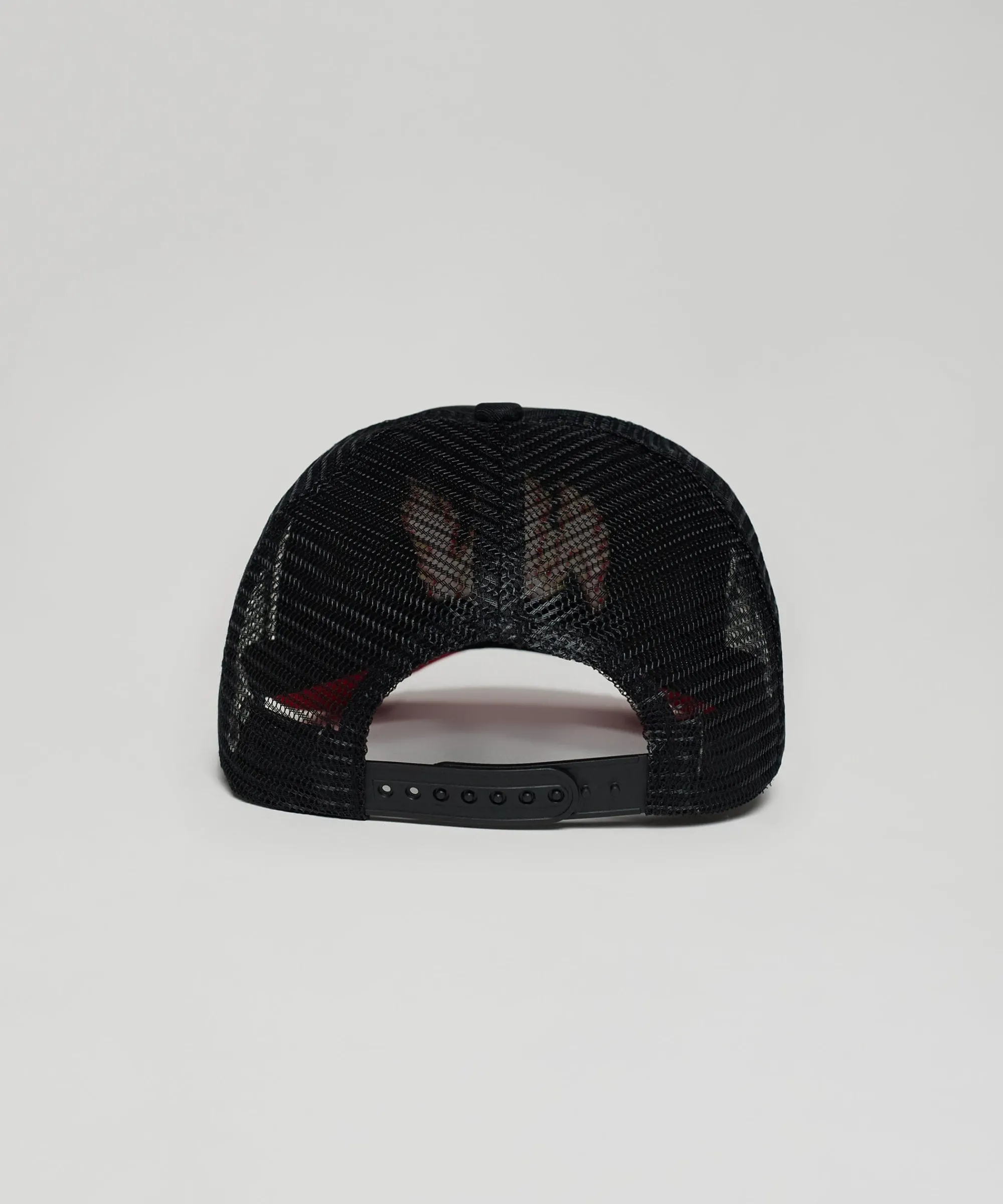 ny_embroidery_trucker_hat__red_2.webp Sale NY Embroidery Trucker Hat - Red Hats