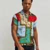 Shop Olympian Allover Print Short Sleeve Shirt Button Downs