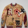 Flash Sale One Of A Kind Varsity Jacket - Khaki Varsity Jackets