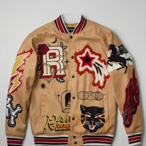 Flash Sale One Of A Kind Varsity Jacket - Khaki Varsity Jackets