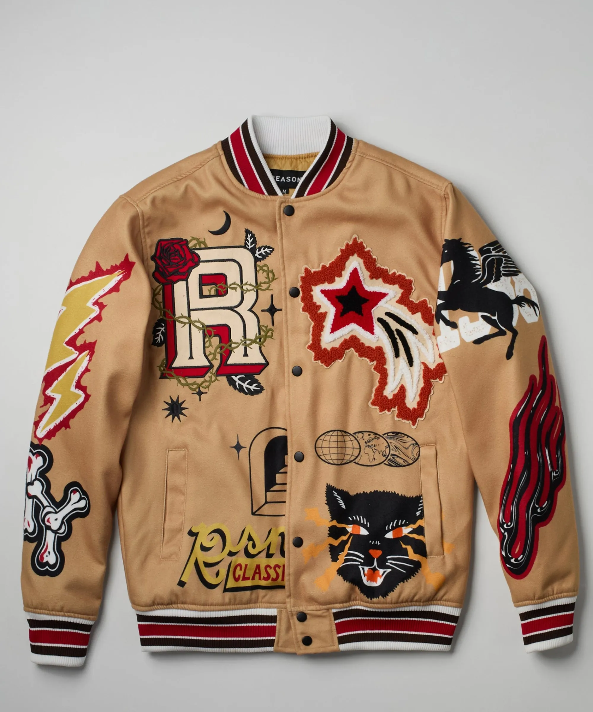 one_of_a_kind_varsity_jacket__khaki_0.webp Flash Sale One Of A Kind Varsity Jacket - Khaki Varsity Jackets