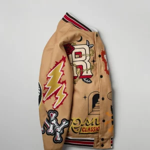 Flash Sale One Of A Kind Varsity Jacket - Khaki Varsity Jackets