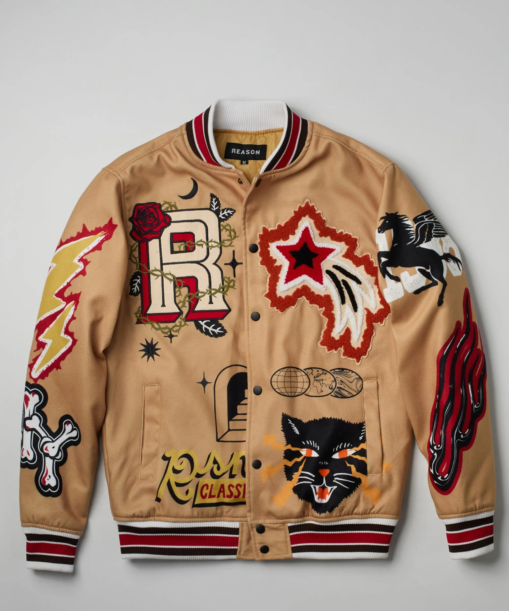 one_of_a_kind_varsity_jacket__khaki_4.webp Flash Sale One Of A Kind Varsity Jacket - Khaki Varsity Jackets
