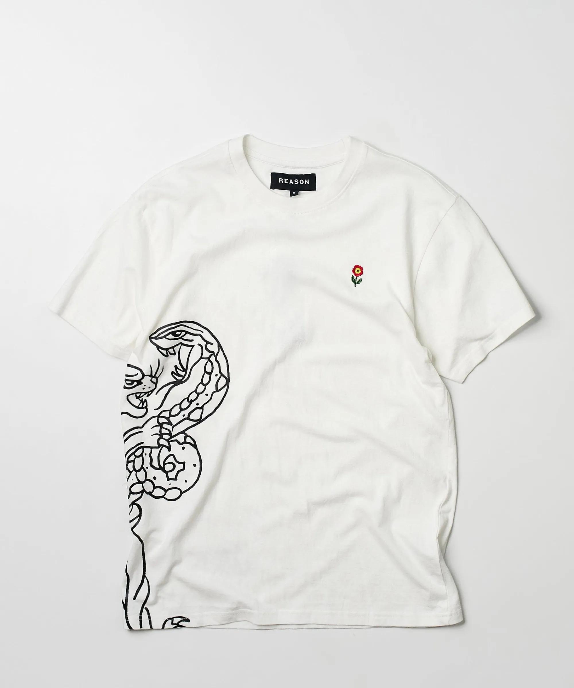 panter_short_sleeve_graphic_print_embroidered_detail_tee__white_1.webp Best Panter Short Sleeve Graphic Print Embroidered Detail Tee - White Graphic Tees