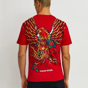 Store Phoenix Short Sleeve Graphic Print Tee - Red Graphic Tees