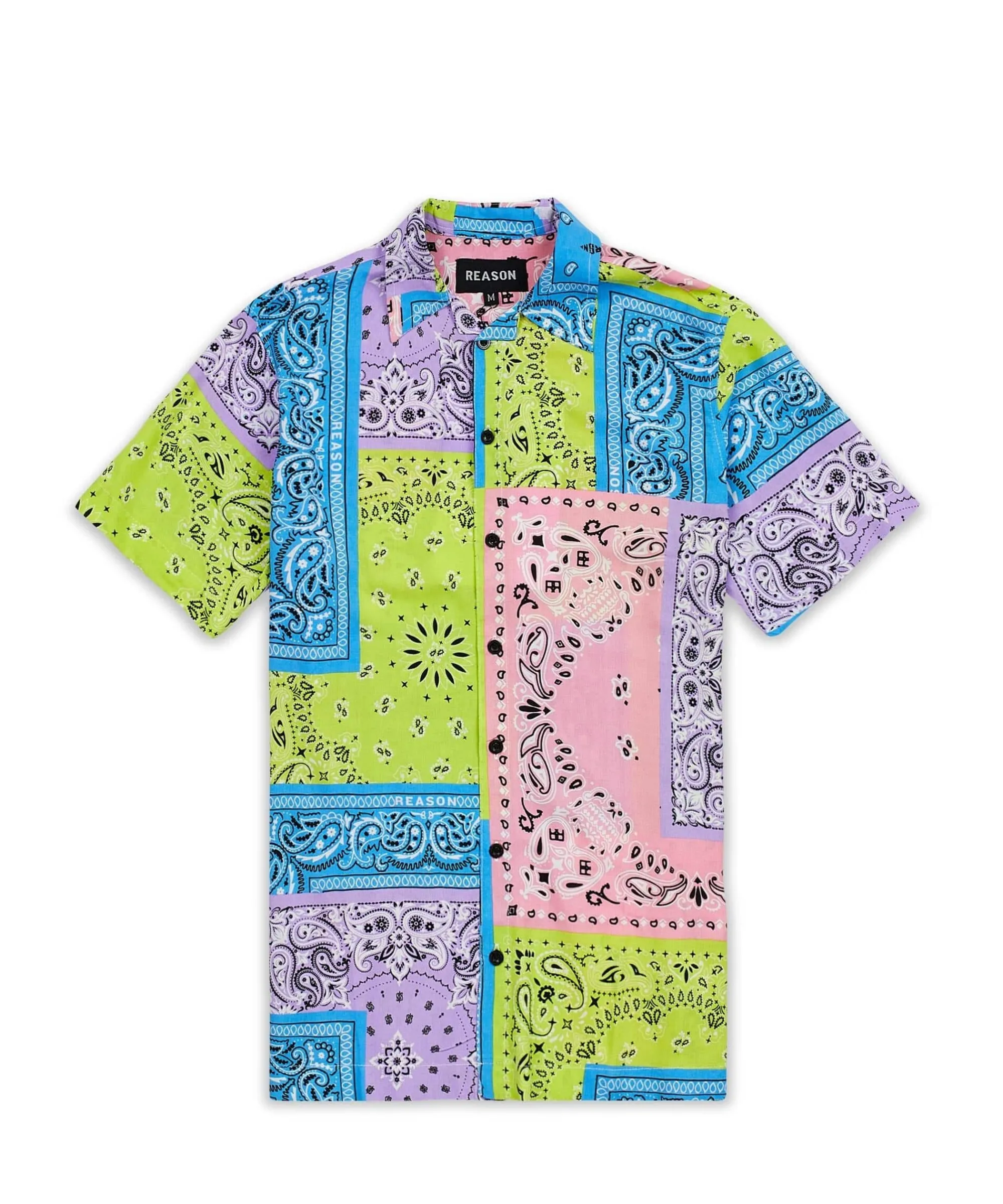 plus_size_bandana_paisley_allover_print_short_sleeve_shirt_0.webp Flash Sale Plus Size Bandana Paisley Allover Print Short Sleeve Shirt Button Downs