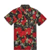 Shop Plus Size Harper Rose Allover Print Short Sleeve Shirt Button Downs