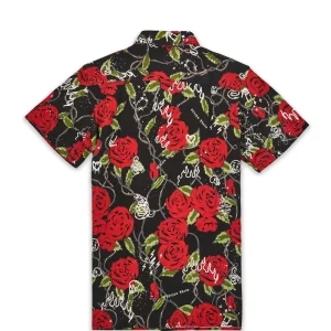 Shop Plus Size Harper Rose Allover Print Short Sleeve Shirt Button Downs