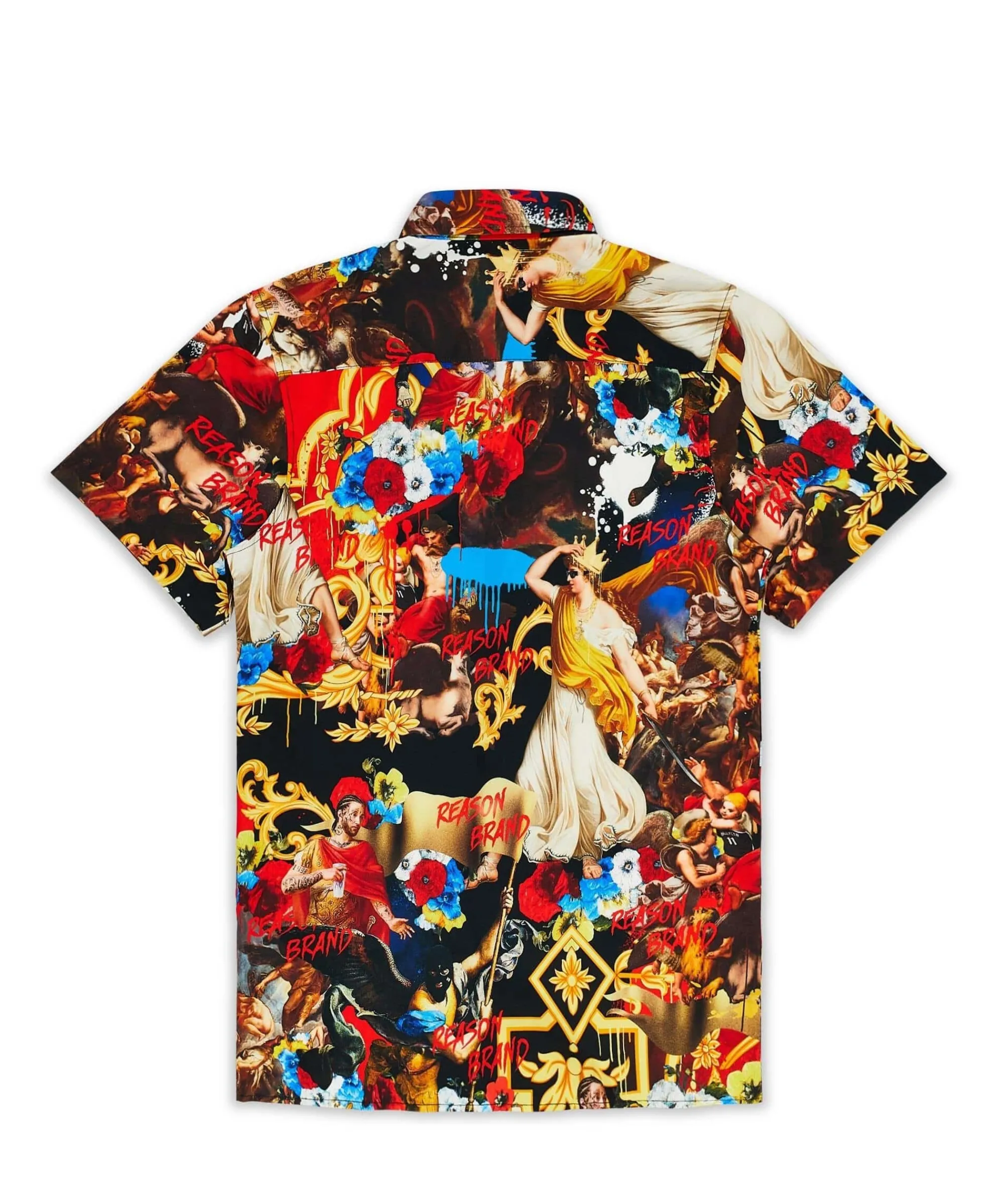 plus_size_king_of_kings_allover_print_short_sleeve_shirt_1.webp Hot Plus Size King Of Kings Allover Print Short Sleeve Shirt Button Downs
