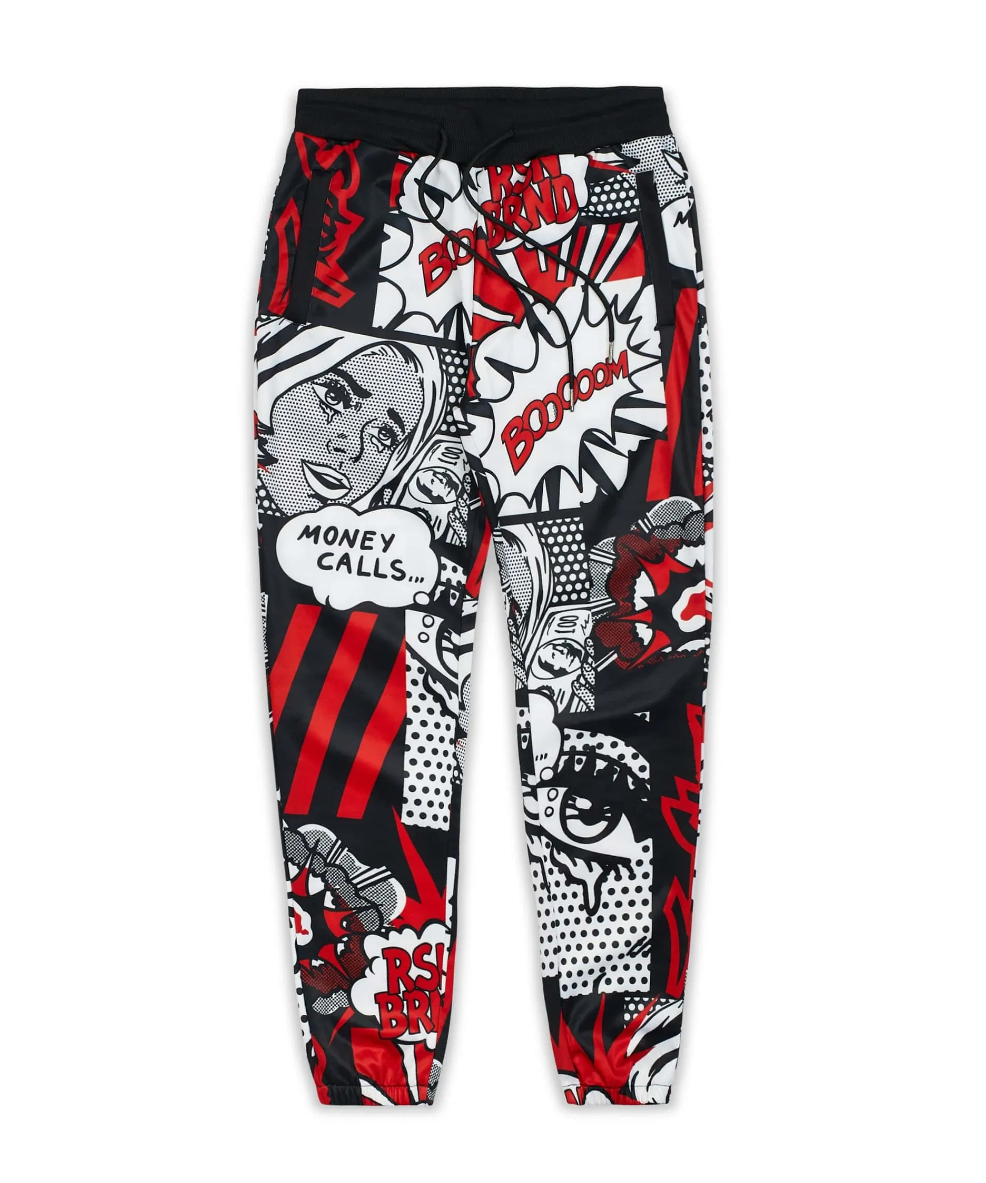 plus_size_money_calls_comic_print_jogger_0.webp Flash Sale Plus Size Money Calls Comic Print Jogger Shop All Bottoms | Joggers