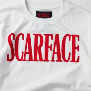 Store Plus Size Scarface Logo Caviar Print Short Sleeve Tee - White Graphic Tees