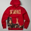 New Plus Size Scarface Photo Print Hoodie - Red Hoodies | Hoodies