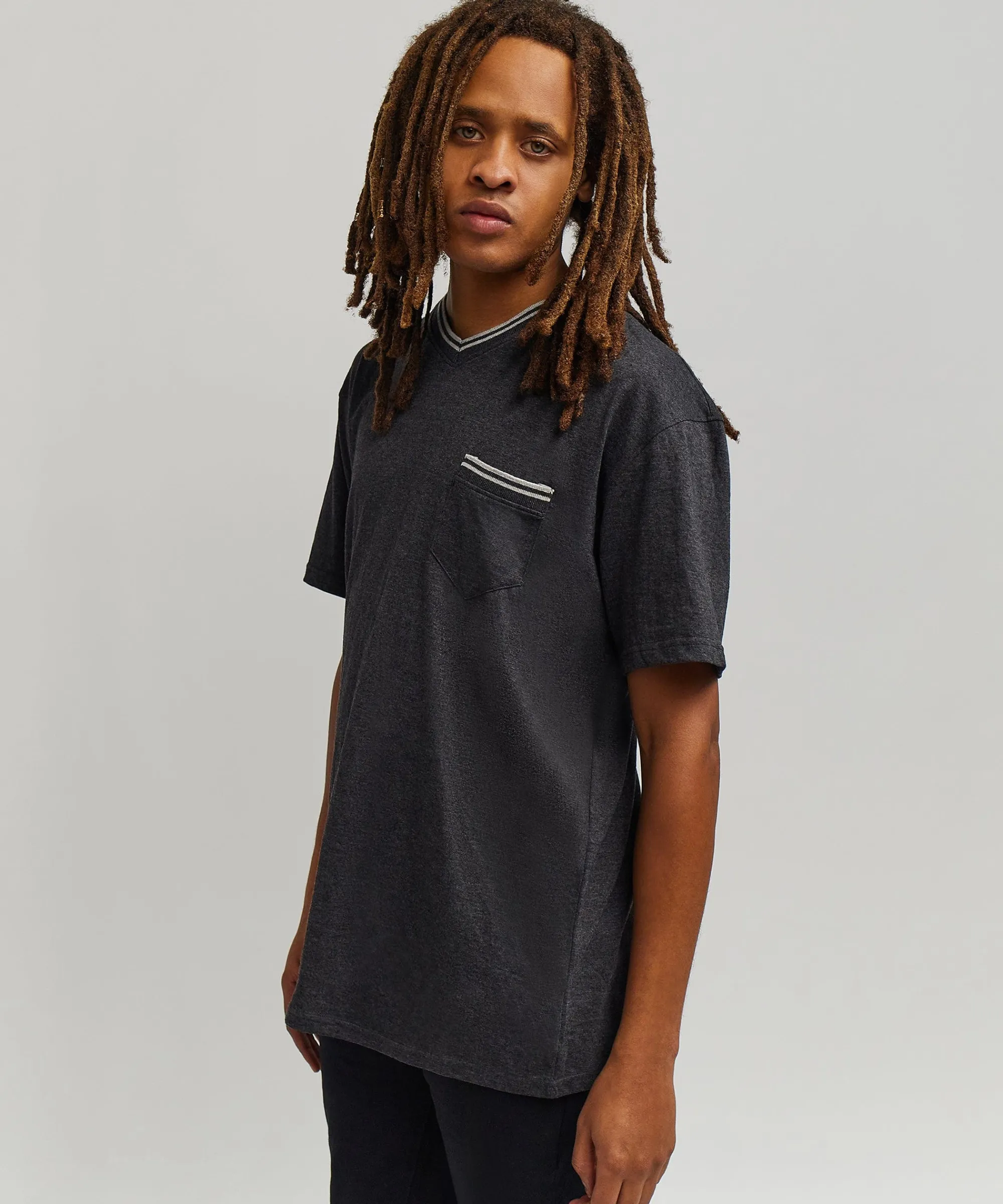 pocket_stripe_contrast_short_sleeve_tee__charcoal_3.webp New Pocket Stripe Contrast Short Sleeve Tee - Charcoal Graphic Tees